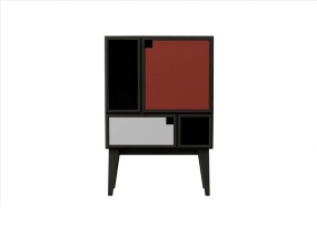 中式立柜3D模型设计